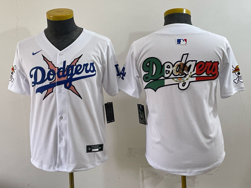 youth Los Angeles Dodgers blank white 2026 Nike MLB Jersey 0712205->youth mlb jersey->Youth Jersey